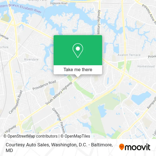Courtesy Auto Sales map