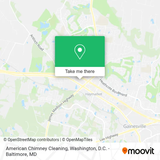 American Chimney Cleaning map
