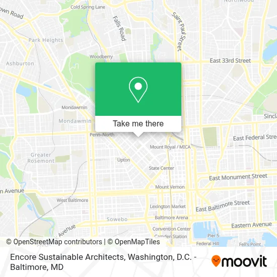 Encore Sustainable Architects map