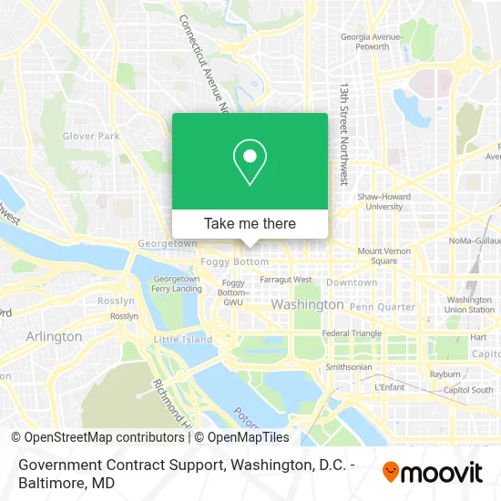 Government Contract Support map