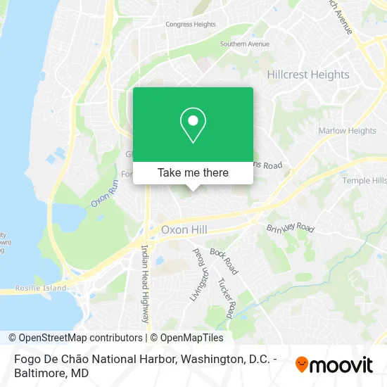 Fogo De Chão National Harbor map