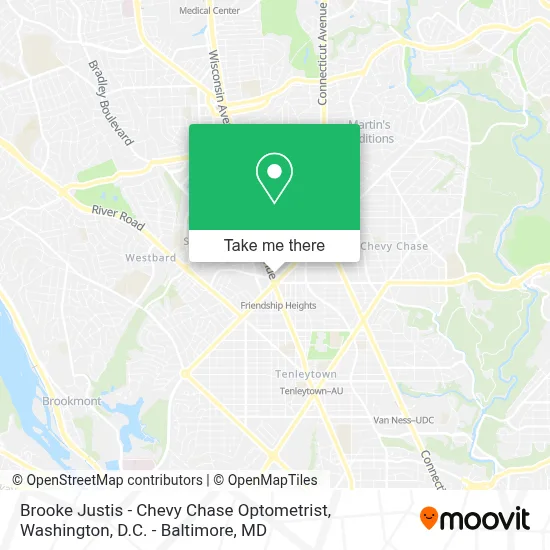 Brooke Justis - Chevy Chase Optometrist map