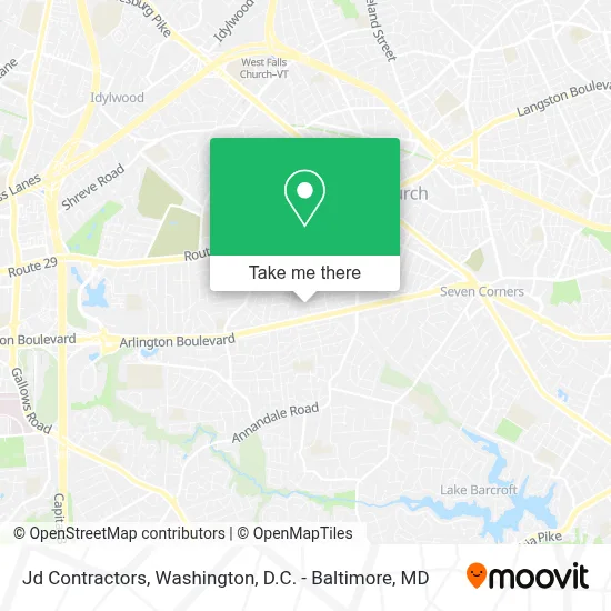 Jd Contractors map