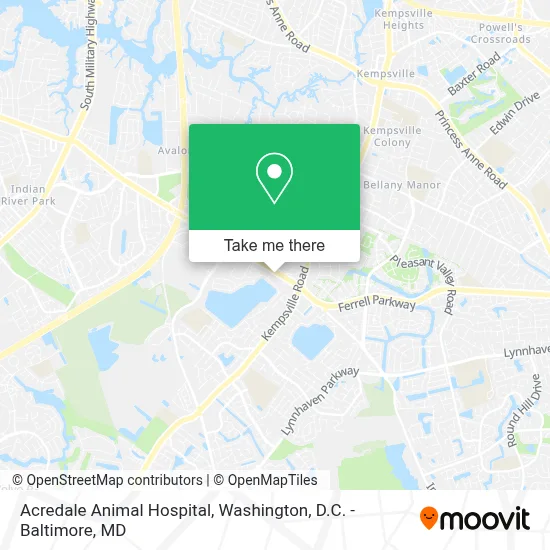 Acredale Animal Hospital map