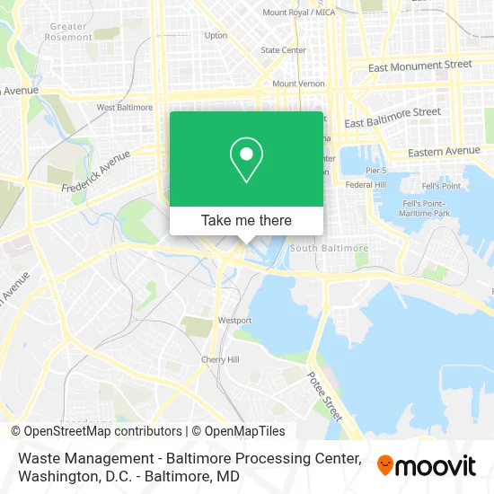 Waste Management - Baltimore Processing Center map