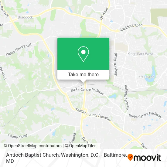 Antioch Baptist Church map