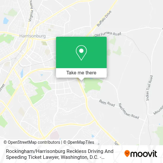 Rockingham / Harrisonburg Reckless Driving And Speeding Ticket Lawyer map