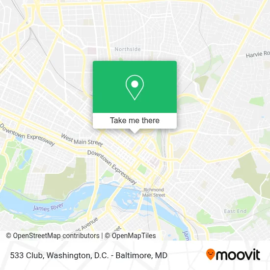 533 Club map