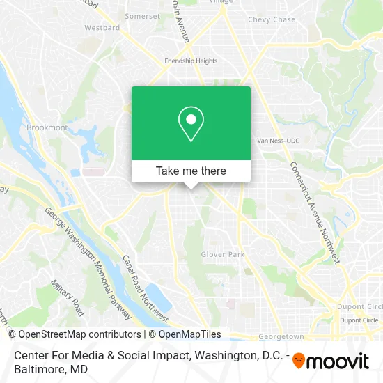 Center For Media & Social Impact map