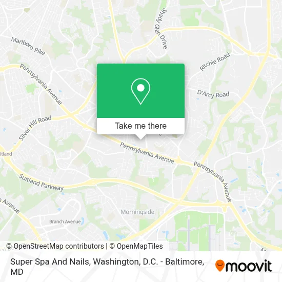 Super Spa And Nails map