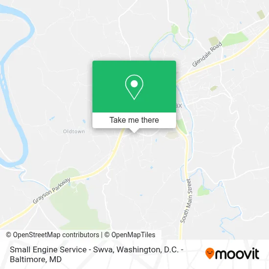 Small Engine Service - Swva map