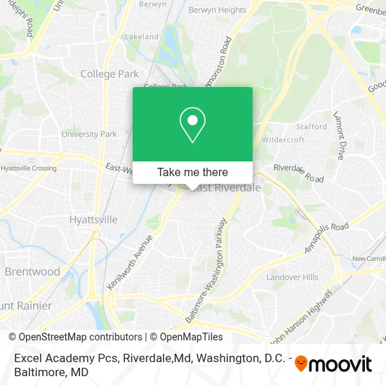 Excel Academy Pcs, Riverdale,Md map