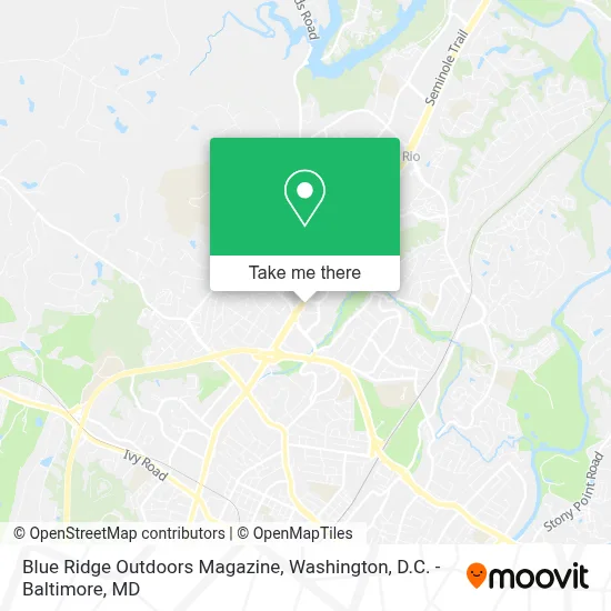 Blue Ridge Outdoors Magazine map