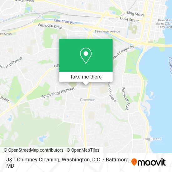J&T Chimney Cleaning map