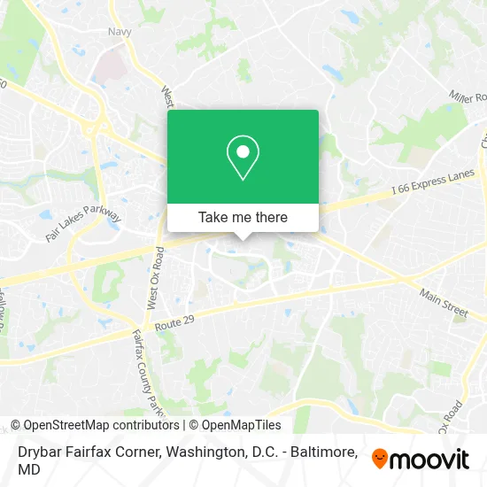 Drybar Fairfax Corner map