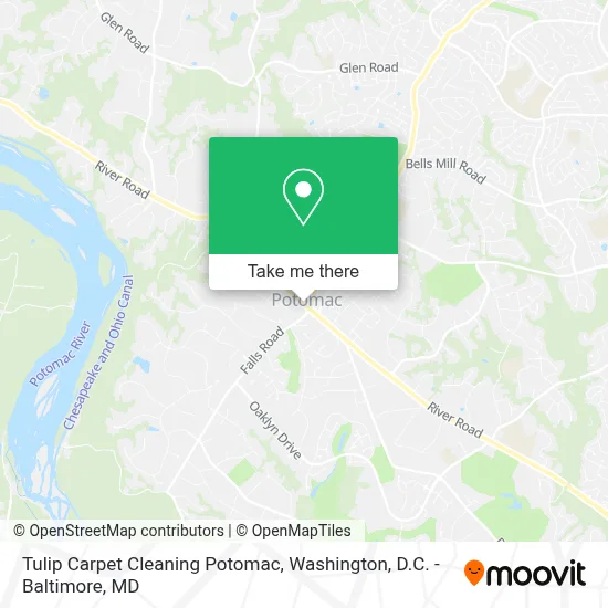 Tulip Carpet Cleaning Potomac map