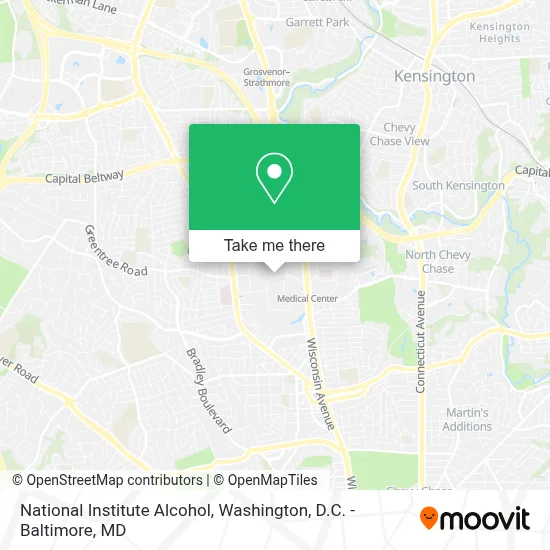 National Institute Alcohol map
