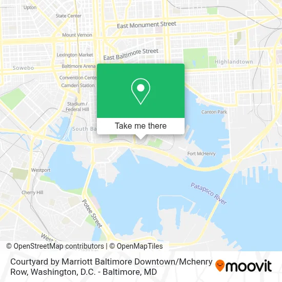 Courtyard by Marriott Baltimore Downtown / Mchenry Row map