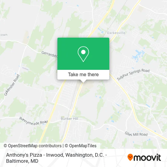 Anthony's Pizza - Inwood map