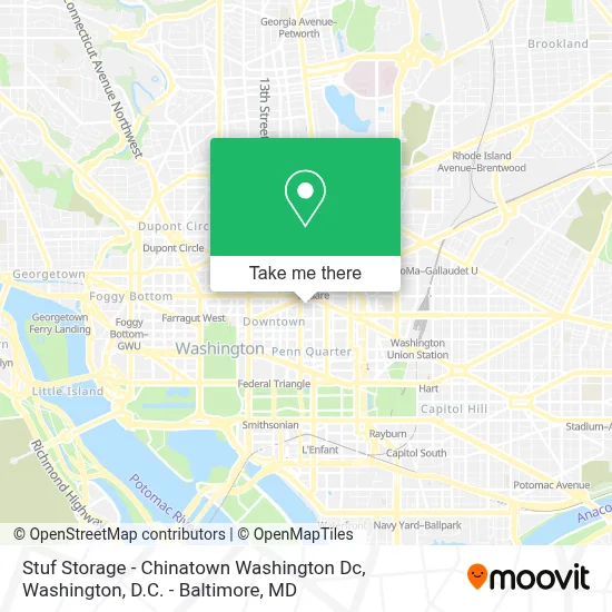 Stuf Storage - Chinatown Washington Dc map