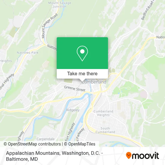 Appalachian Mountains map