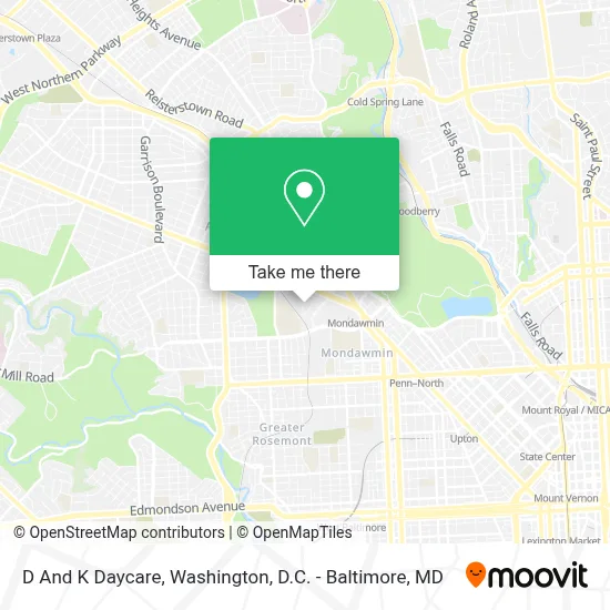D And K Daycare map