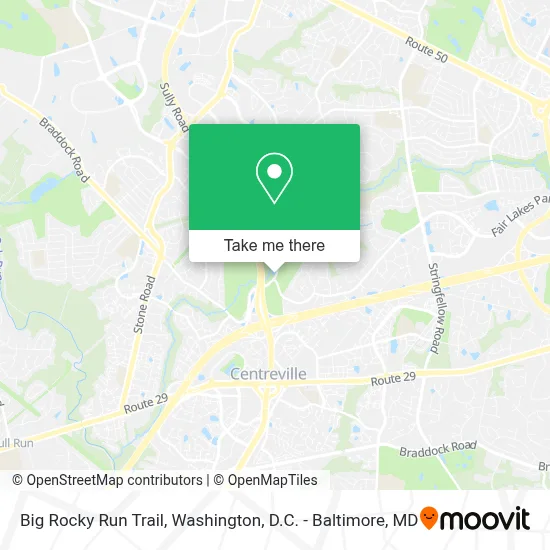 Big Rocky Run Trail map
