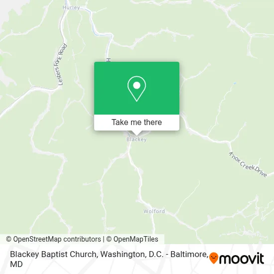 Blackey Baptist Church map