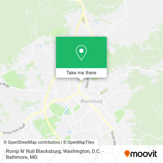 Romp N' Roll Blacksburg map