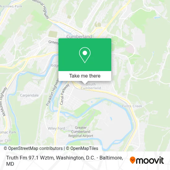 Truth Fm 97.1 Wztm map