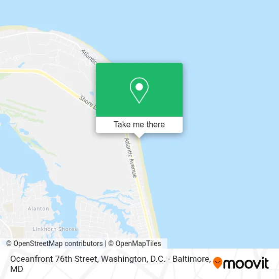 Oceanfront 76th Street map