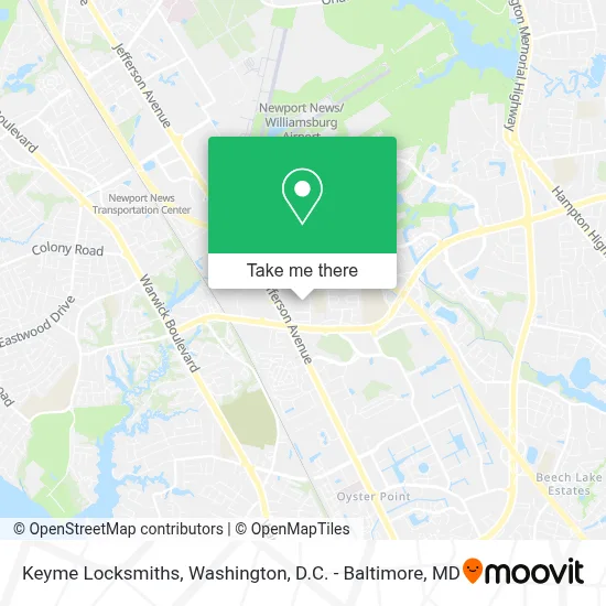 Keyme Locksmiths map