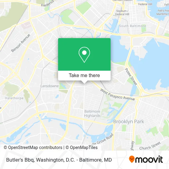 Butler's Bbq map