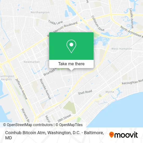 Coinhub Bitcoin Atm map