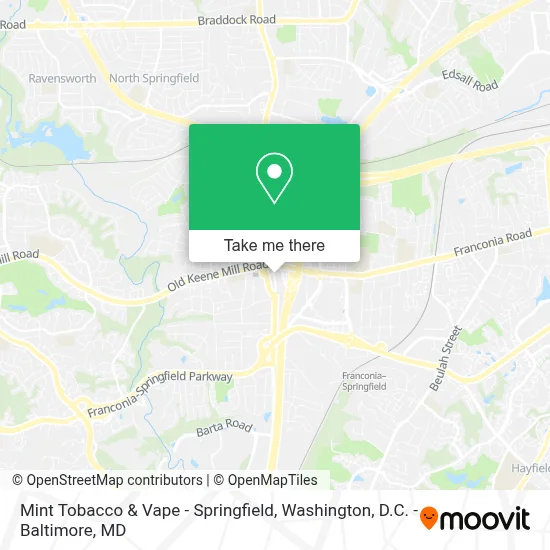 Mint Tobacco & Vape - Springfield map