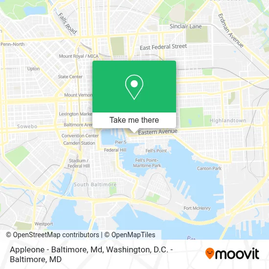 Appleone - Baltimore, Md map
