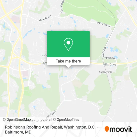 Robinson's Roofing And Repair map