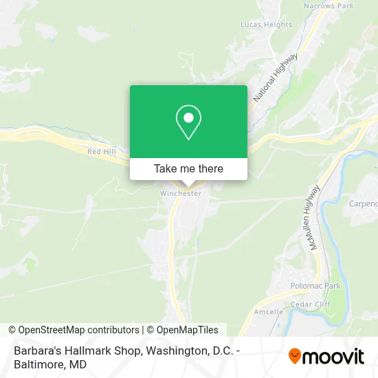Barbara's Hallmark Shop map