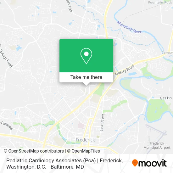 Pediatric Cardiology Associates (Pca) | Frederick map