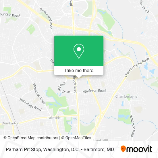 Parham Pit Stop map