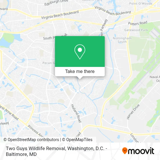 Two Guys Wildlife Removal map
