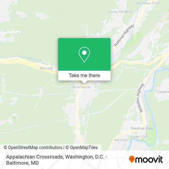 Appalachian Crossroads map
