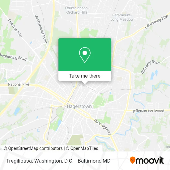 Tregiliousa map