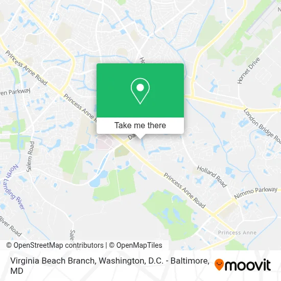 Virginia Beach Branch map