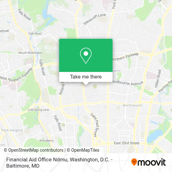 Financial Aid Office Ndmu map