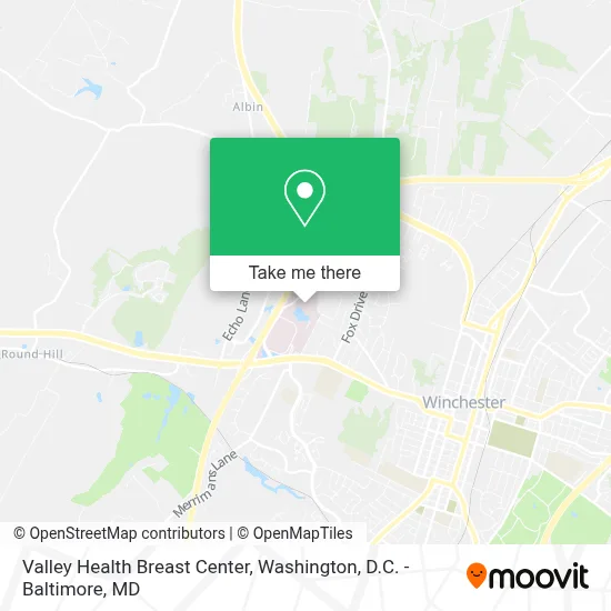 Valley Health Breast Center map