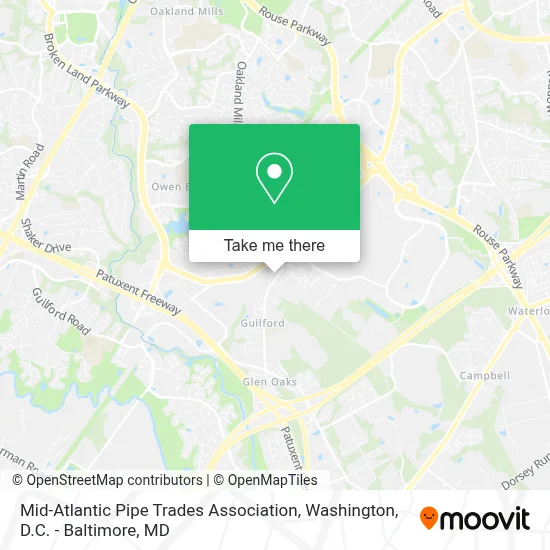 Mid-Atlantic Pipe Trades Association map