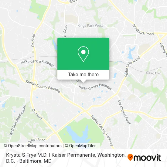 Krysta S Frye M.D. | Kaiser Permanente map