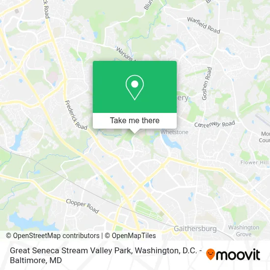 Great Seneca Stream Valley Park map