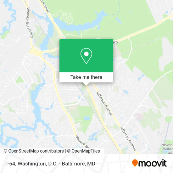 I-64 map